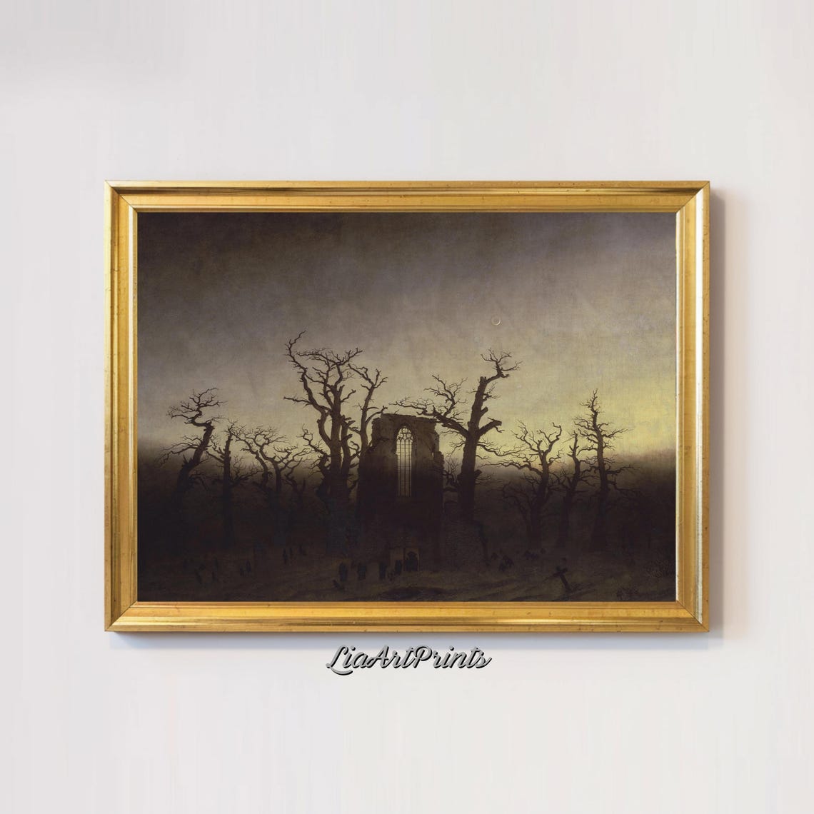 Mysterious Forest Ruins Wall Art Dark And Atmospheric Landscape Artwork For Gothic And Moody Decor - Image 2