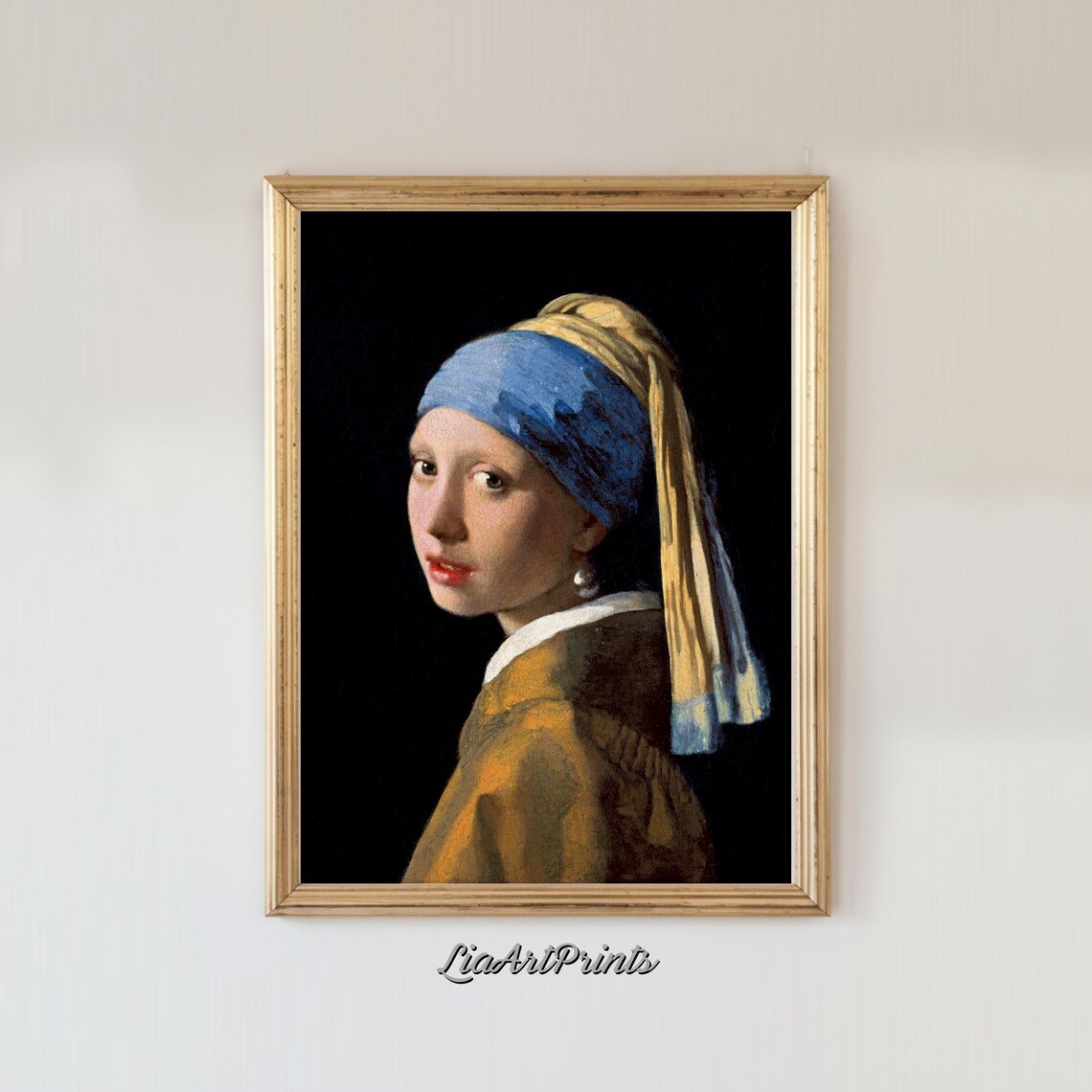 Girl with a Pearl Earring Vermeer Dutch Master Portrait Painting Poster - Image 3