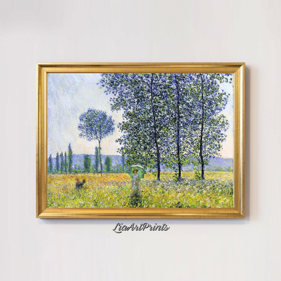 Monet Inspired Wildflower Meadow Impressionist Art Print Serene Landscape Decor Countryside Wall Art - Image 2