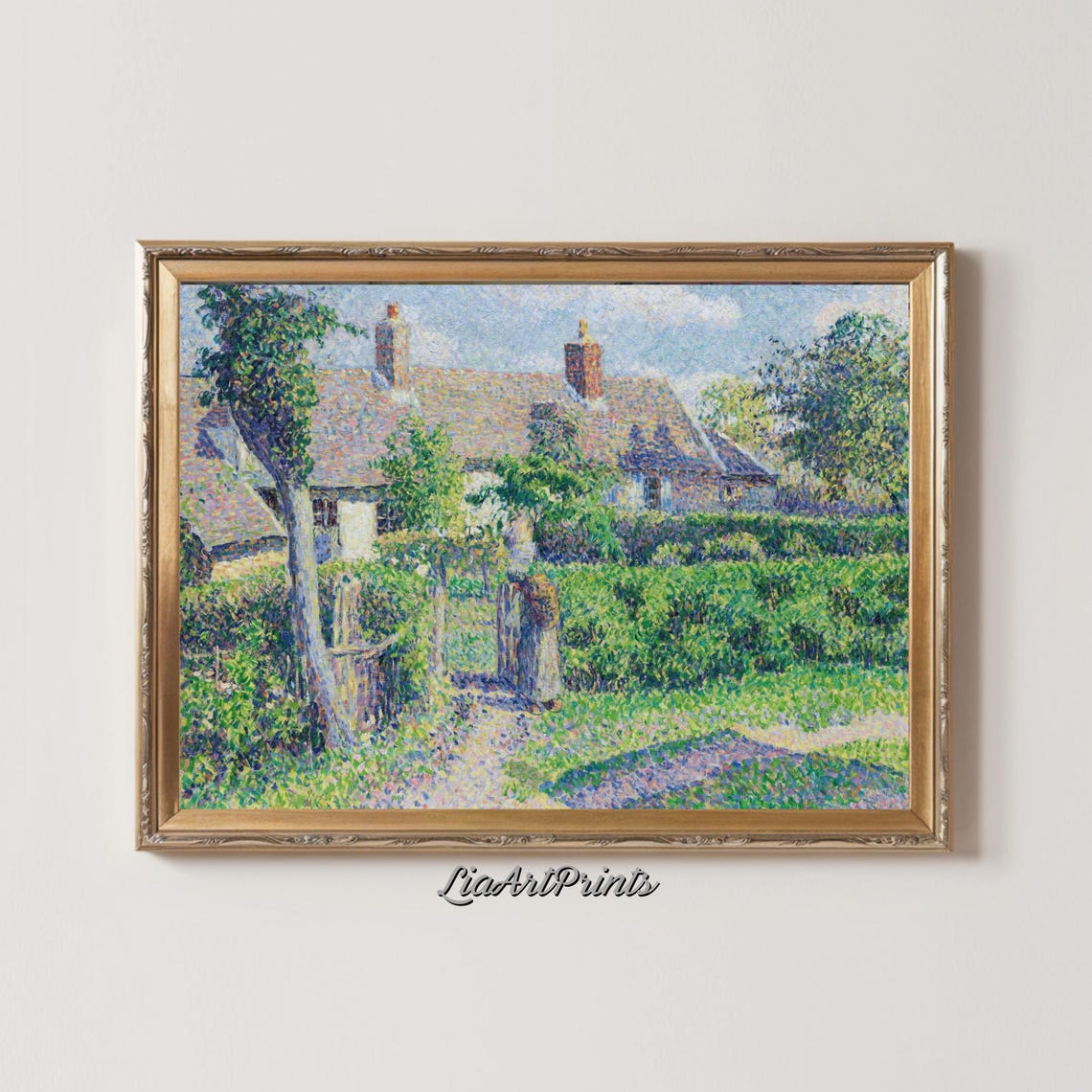 Impressionist Cottage Garden Path Sunlit Rustic Home Decor Poster - Image 2