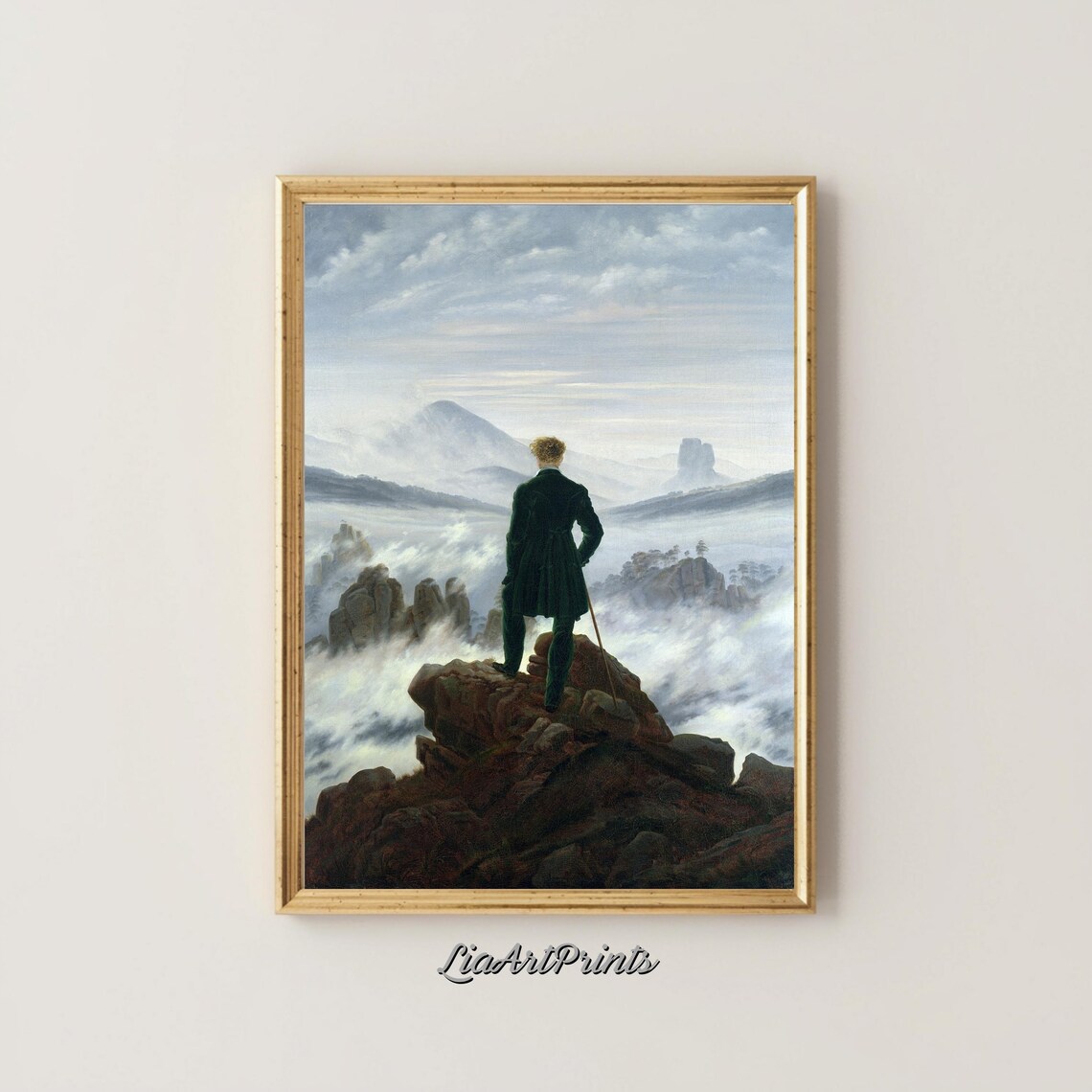 Caspar David Friedrich Wanderer Above The Sea Of Fog Romantic Poster - Image 4