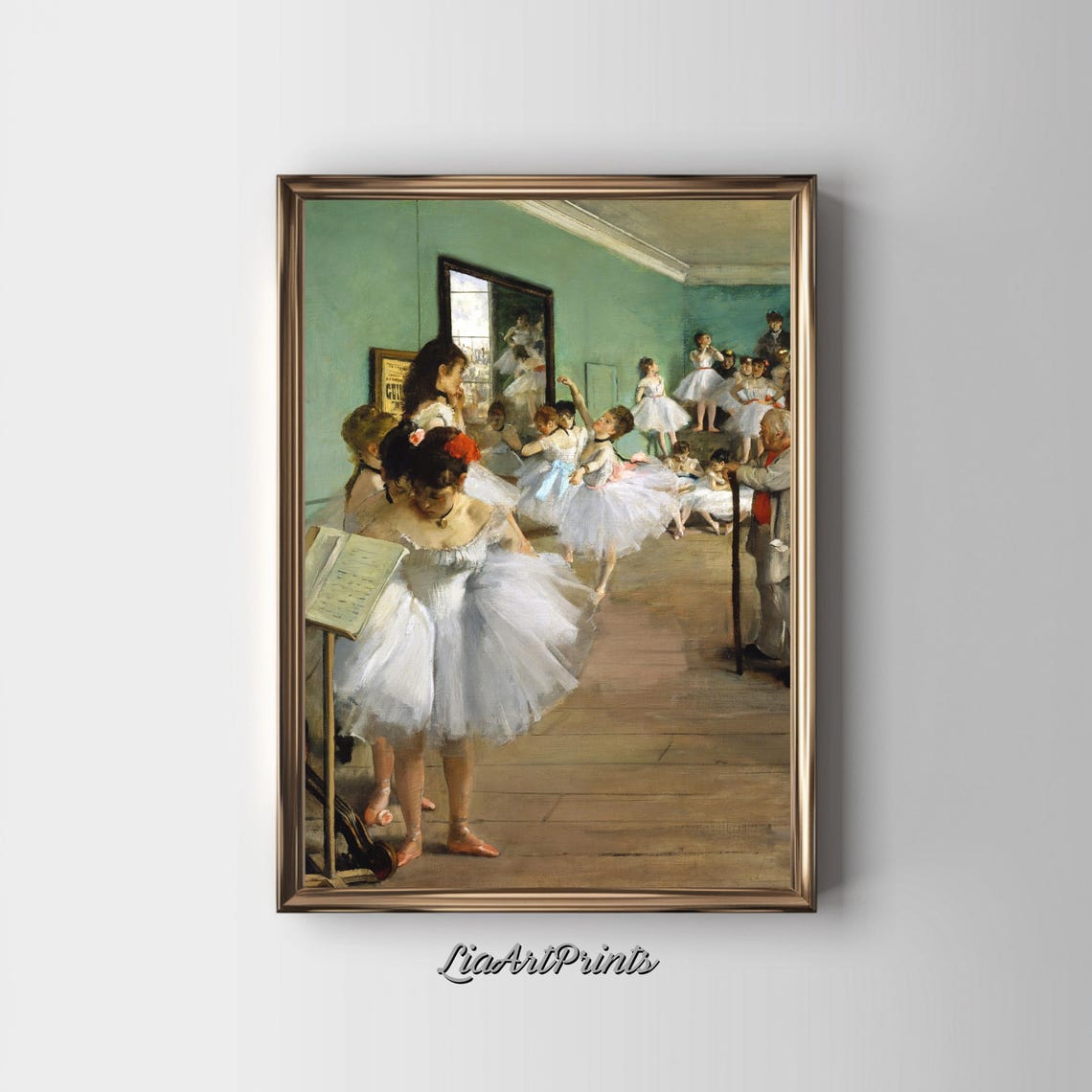 Graceful Ballet Rehearsal Wall Art Timeless Dance Studio Scene Artwork For Classic And Sophisticated Decor - Image 2