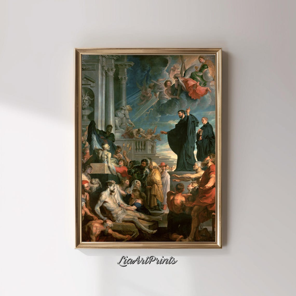 Rubens Miracles Of Saint Francis Xavier Baroque Religious Scene Poster - Image 3