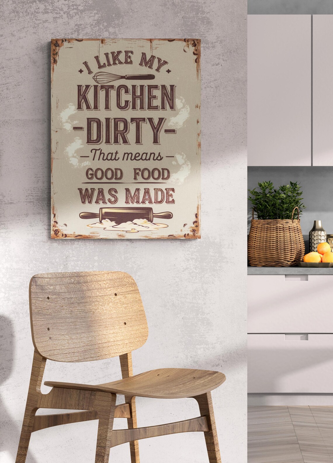 I Like My Kitchen Dirty Funny Vintage Kitchen Sign Foodie Wall Poster - Image 3