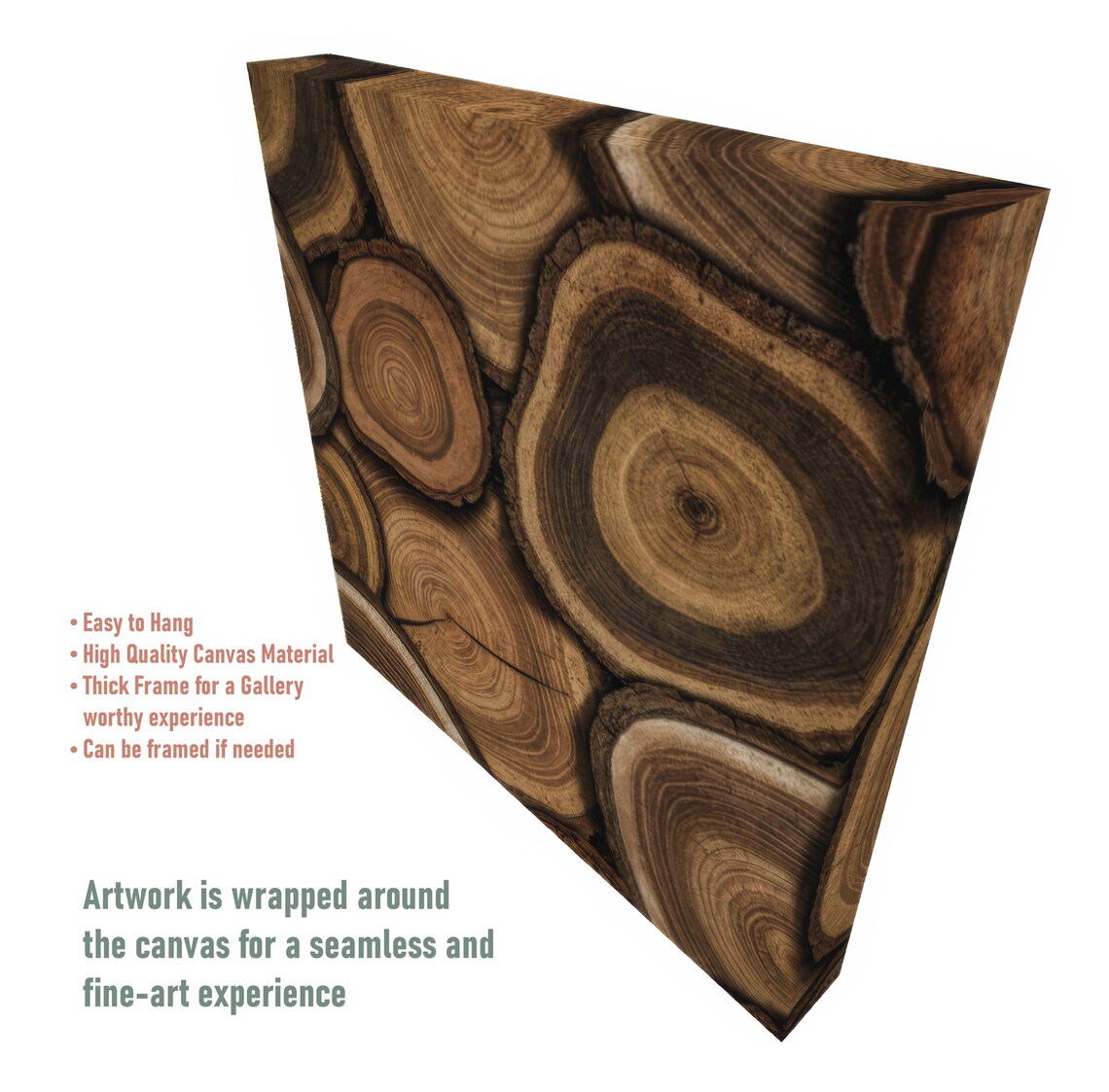 Rustic Wood Wall Art Tree Stump Ring Art Organic Tree Trunk Decor Wall Hanging For Rustic Home Decor And Cozy Spaces - Image 4
