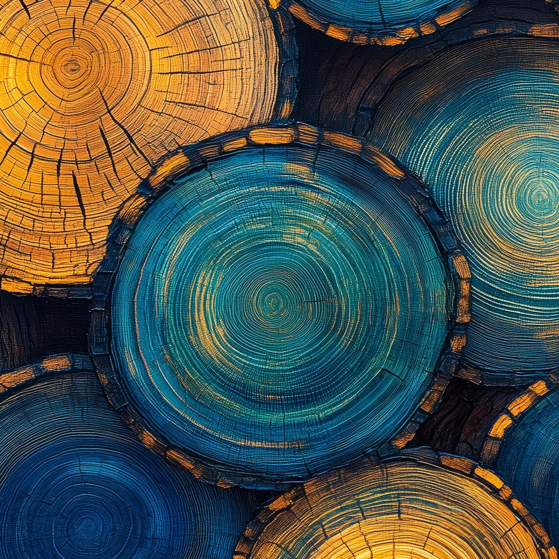 Rustic Tree Trunk Wall Art Modern Tree Rings And Wood Slice Wall Decor Farmhouse Style Art For Rustic And Cozy Spaces - Image 4