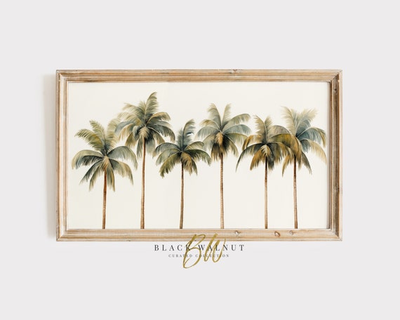 Palm Trees Abstract Tropical Art Print, Minimalist
