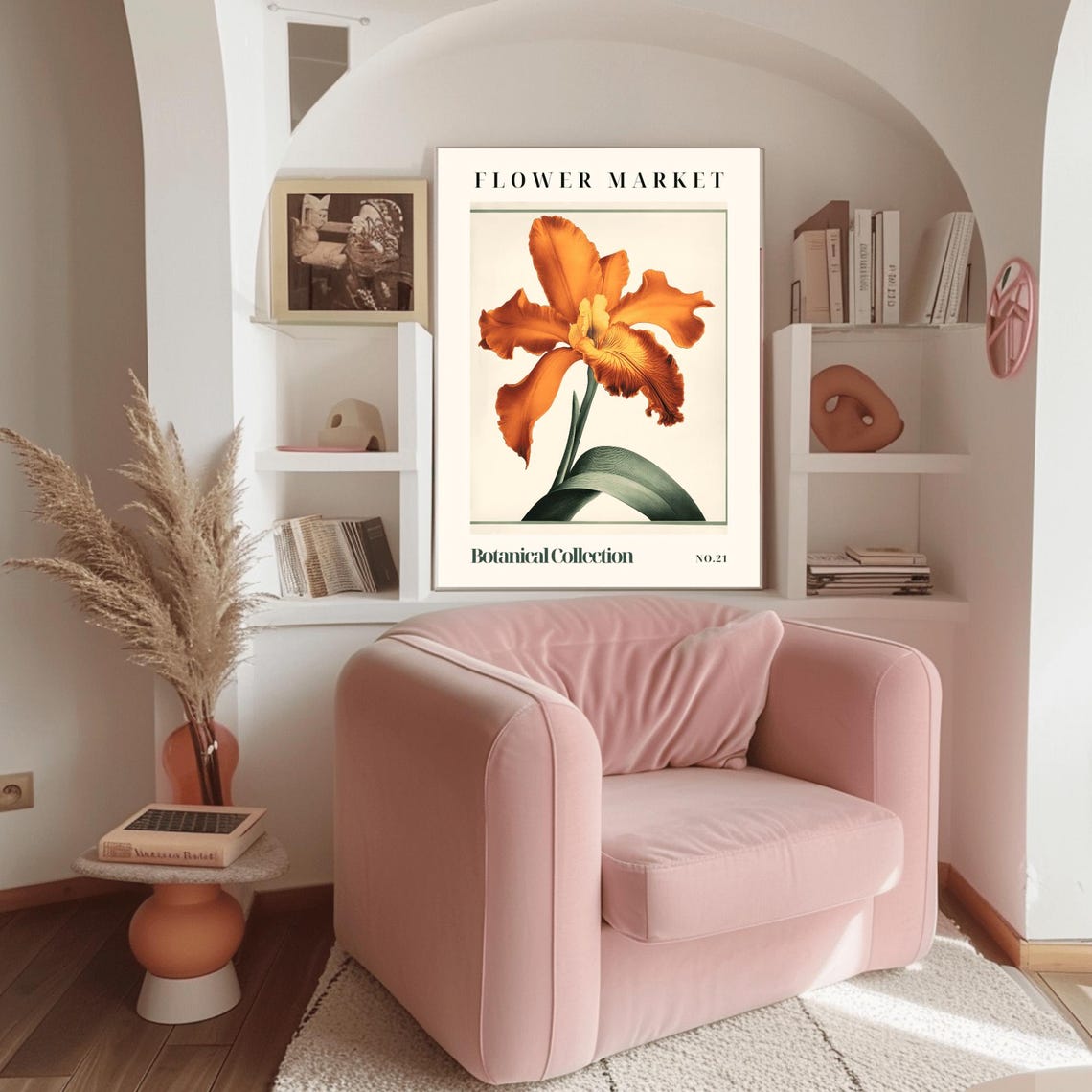 Flower Market Vibrant Orange Iris Botanical Collection No.21 Poster - Image 3