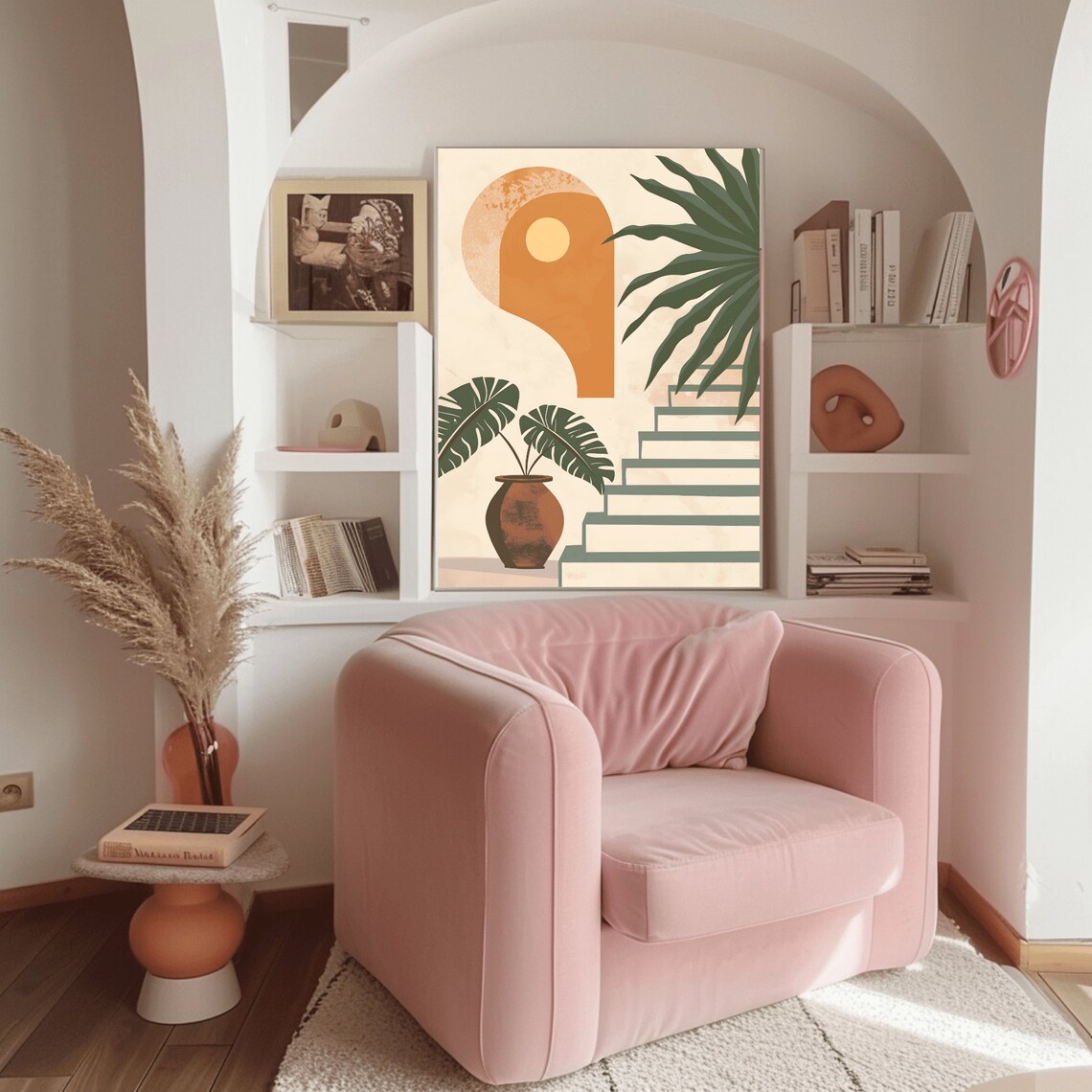 Boho Botanical Tropical Wall Art Botanical Print Large Wall Art Gift For Plant Lover Beach House Decor Bedroom Prints - Image 3