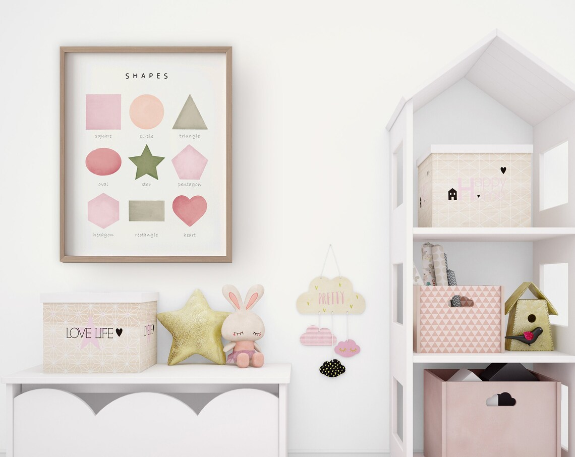 Math Classroom Decor Shapes Educational Poster - Image 4