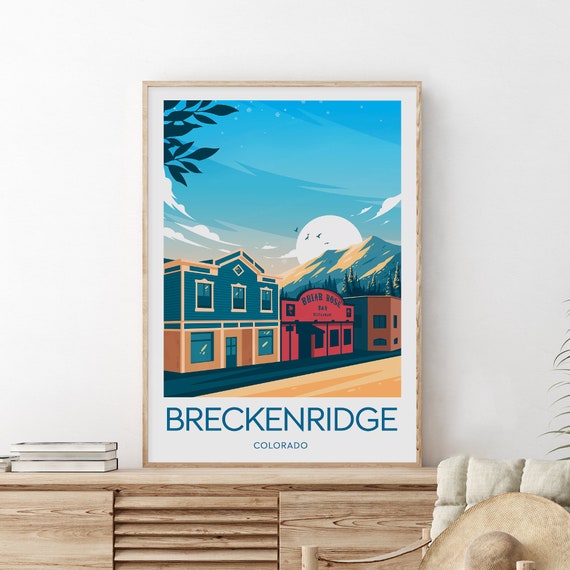 Breckenridge Ski Print Colorado Breckenridge Ski Poster Wedding Gift Birthday