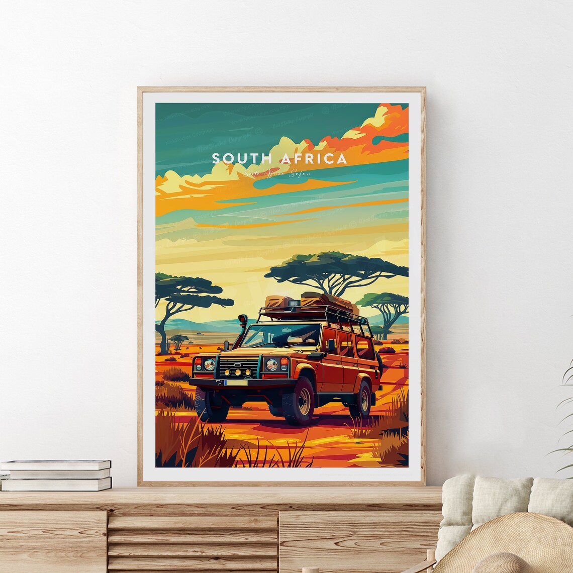 South Africa Traditional Travel Print South Africa Safari South Africa Poster Wedding Gift Birthday - Image 2
