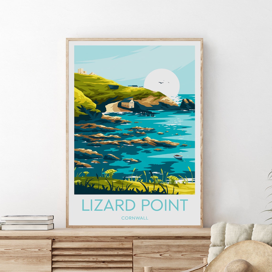 Lizard Point Cornwall Rugged Rocky Coastline Golden Hour Poster