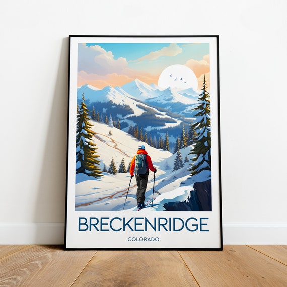 Breckenridge Ski Print Colorado Breckenridge Poster Breckenridge Print Wedding Gift