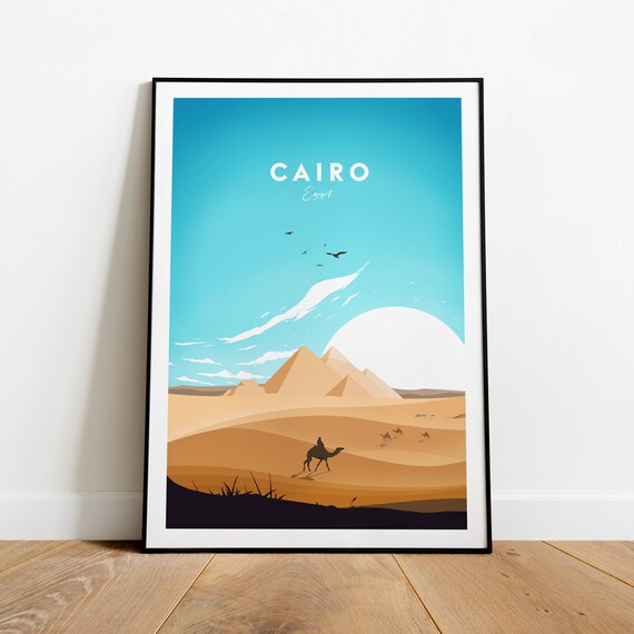 Cairo Traditional Travel Print Egypt Cairo Print Cairo Poster Wall Art Birthday Gift Wedding