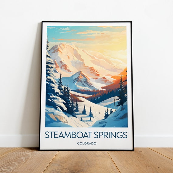 Steamboat Springs Ski Print Colorado Steamboat Springs Poster Wedding Gift Birthday