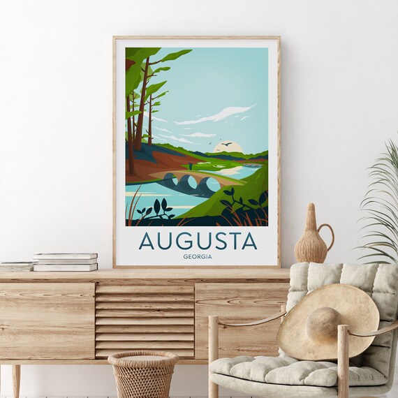Augusta National Golf Club Print Georgia Augusta Poster Masters Print Masters Poster Birthday