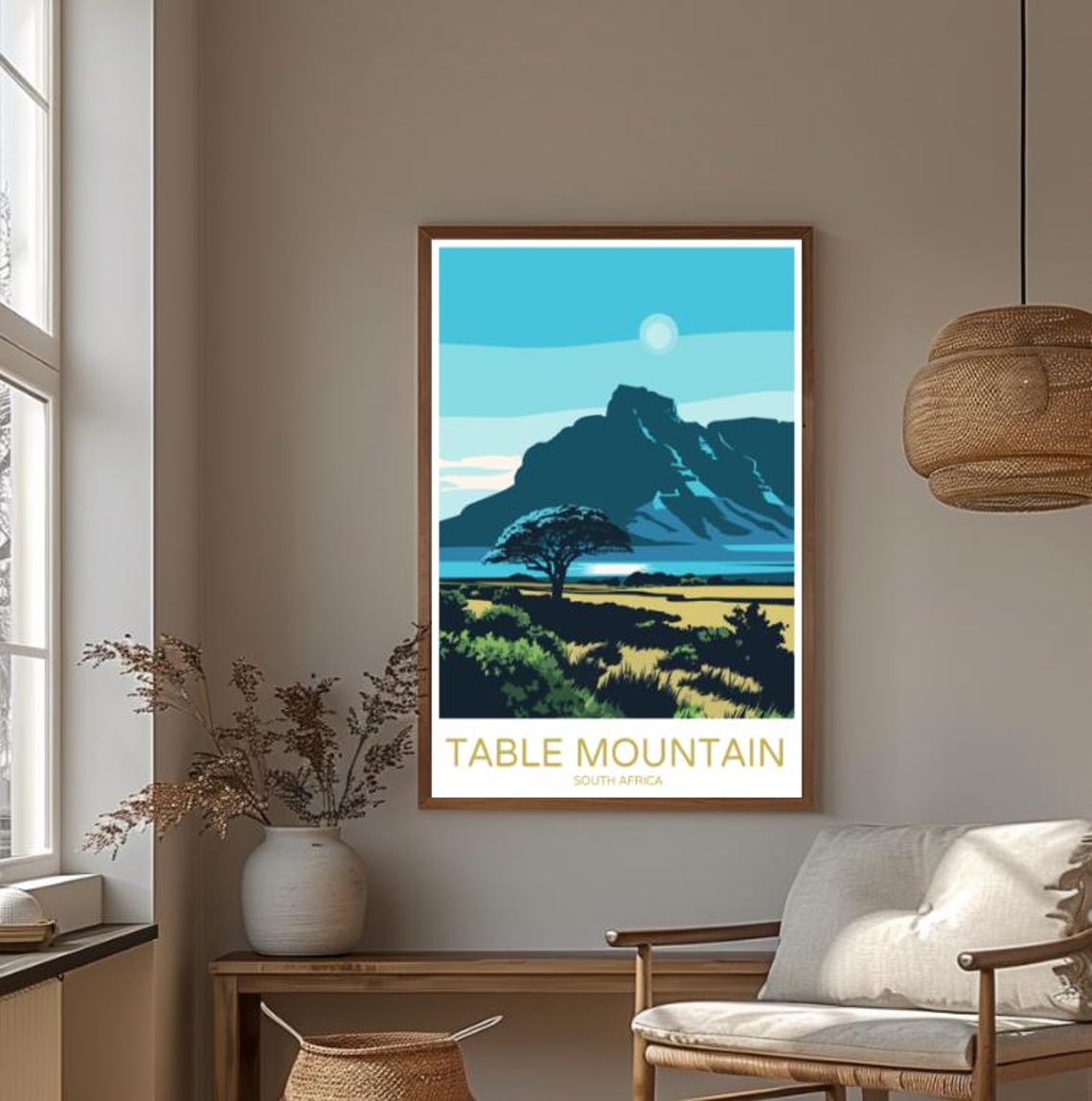 Table Mountain South Africa Flat Top Peak Savanna View Poster - Image 4