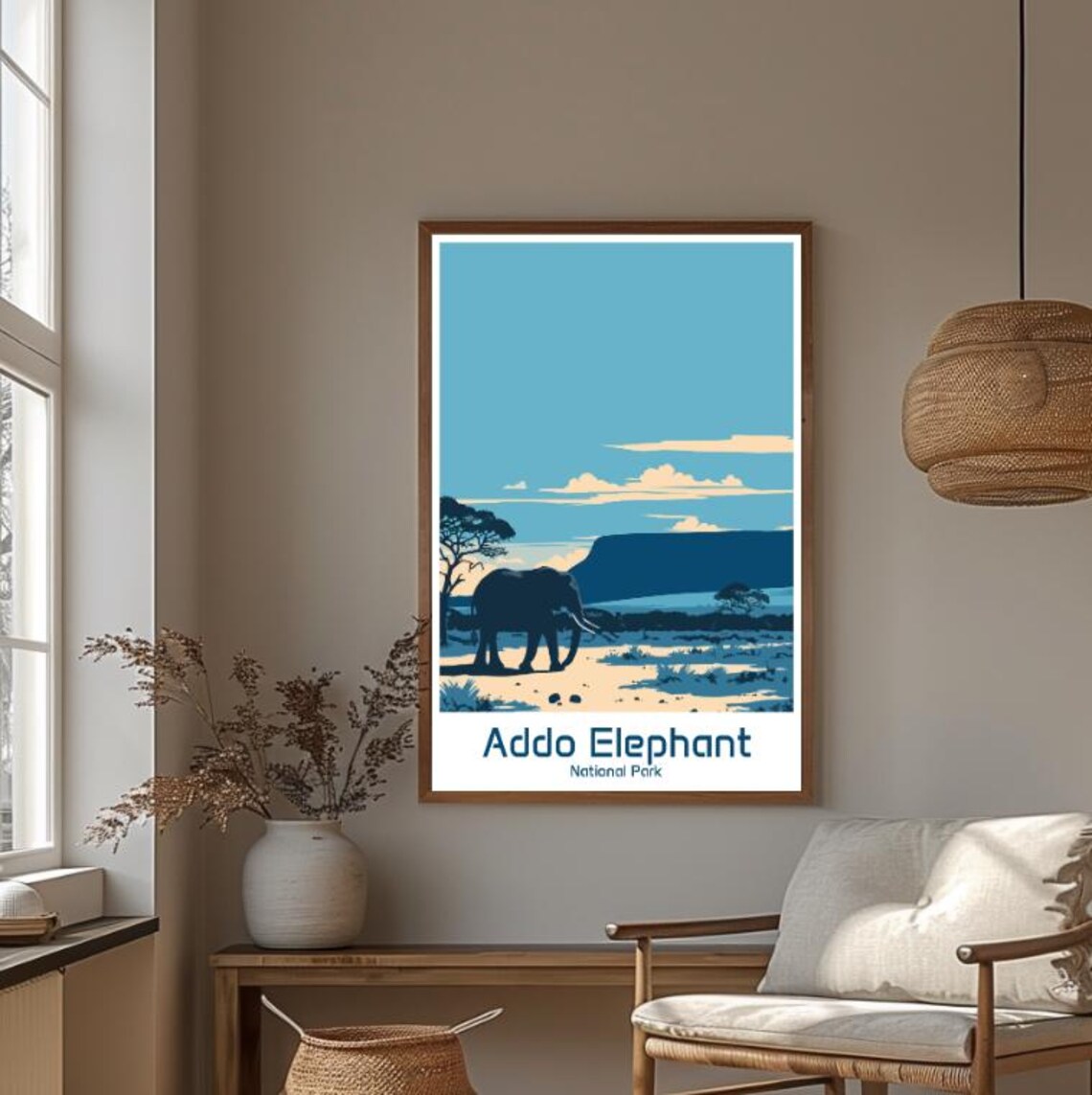 Addo Elephant National Park Elephant Safari Vintage Travel Poster - Image 4