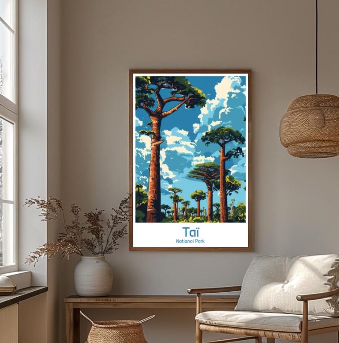 Tai National Park Tropical Forest Tall Trees Ivory Coast Art Poster - Image 4