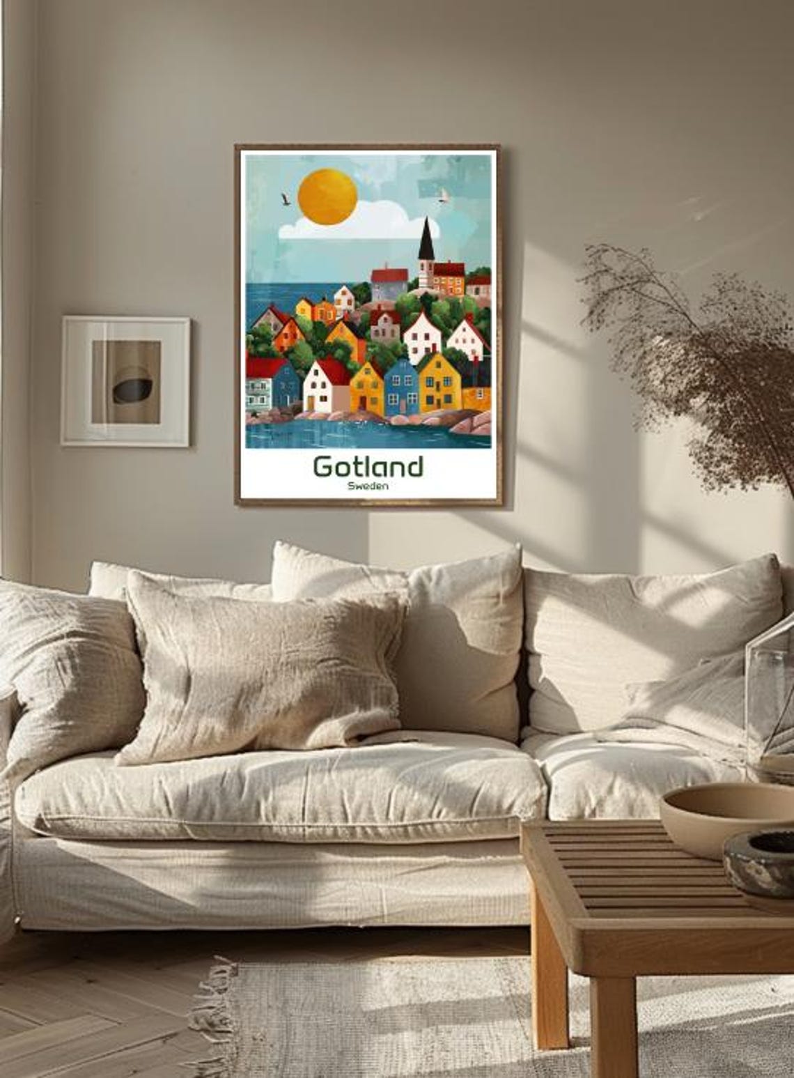 Gotland Travel Poster Sweden Island Wall Art Scenic Baltic Sea Print Historic Town Decor Scandinavian Landscape Europe Travel Gift - Image 3