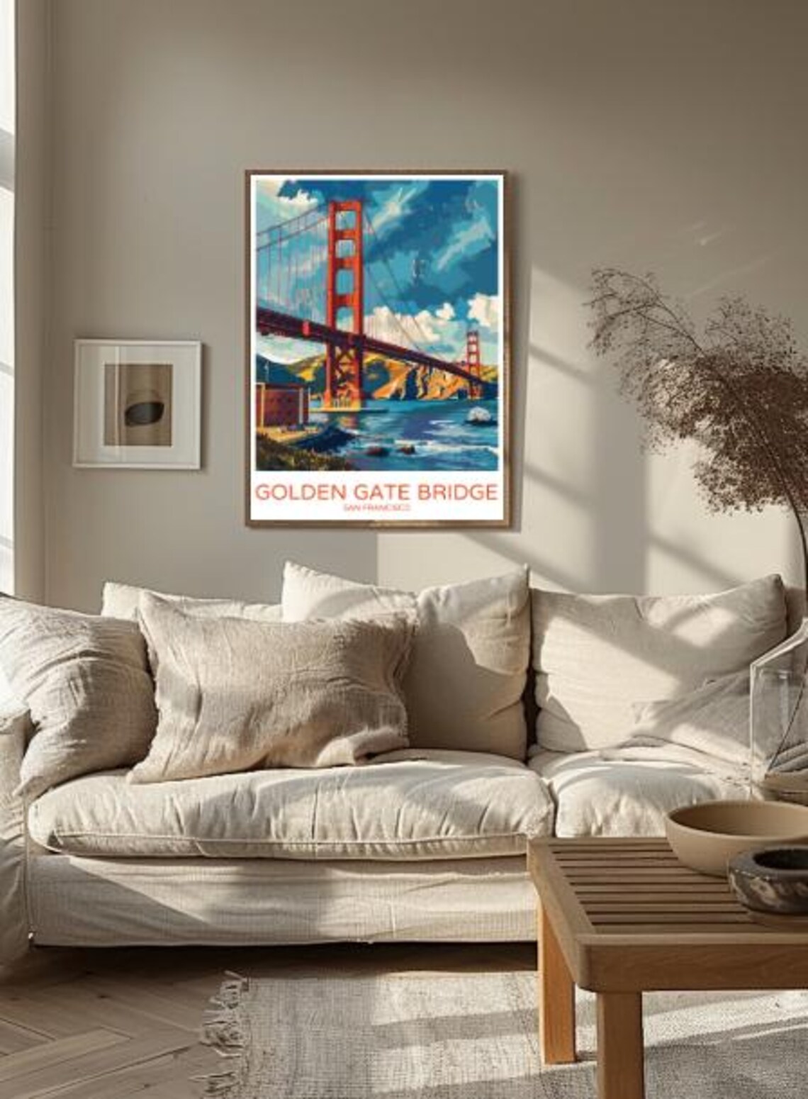 Golden Gate Bridge San Francisco Bay Iconic Sunset Travel Poster - Image 2