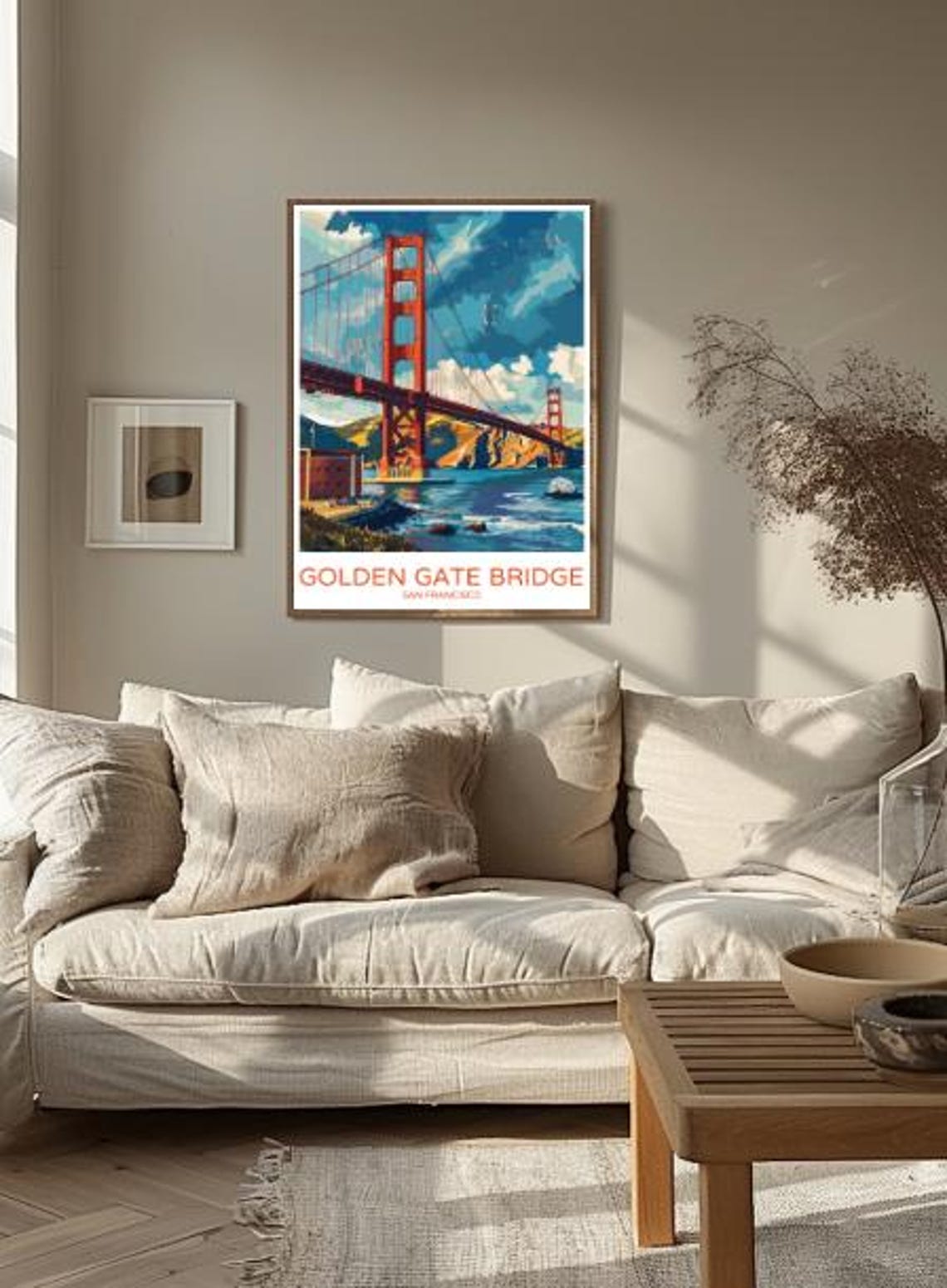San Francisco Golden Gate Bridge Travel Poster Iconic Wall Art Of California Landmark And Bay Views Usa City Print Travel Gift - Image 2