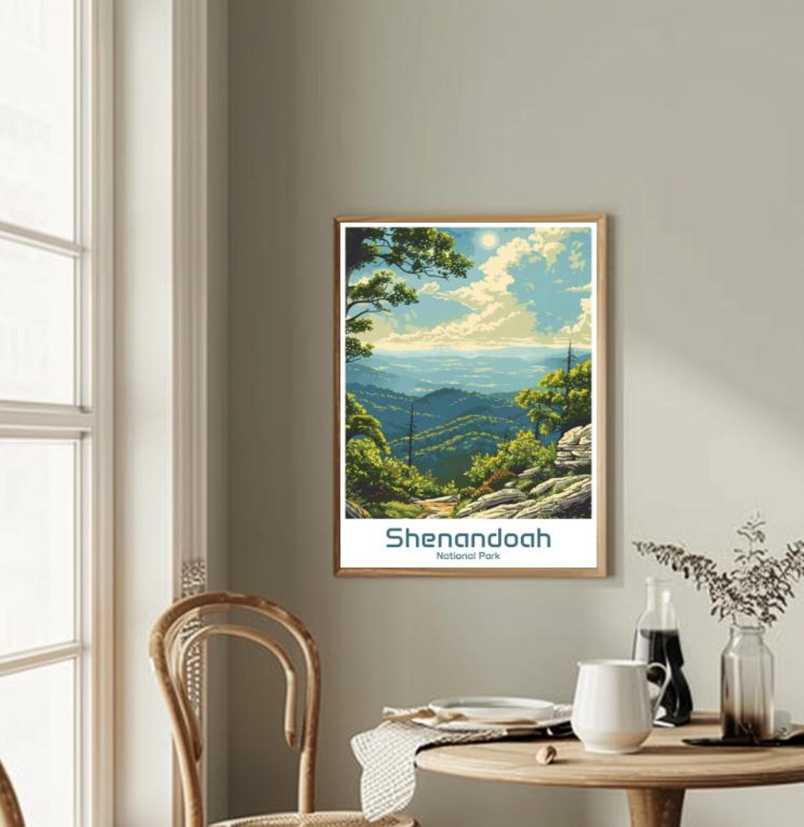 Tranquil Shenandoah National Park Blue Ridge Overlook Poster - Image 2