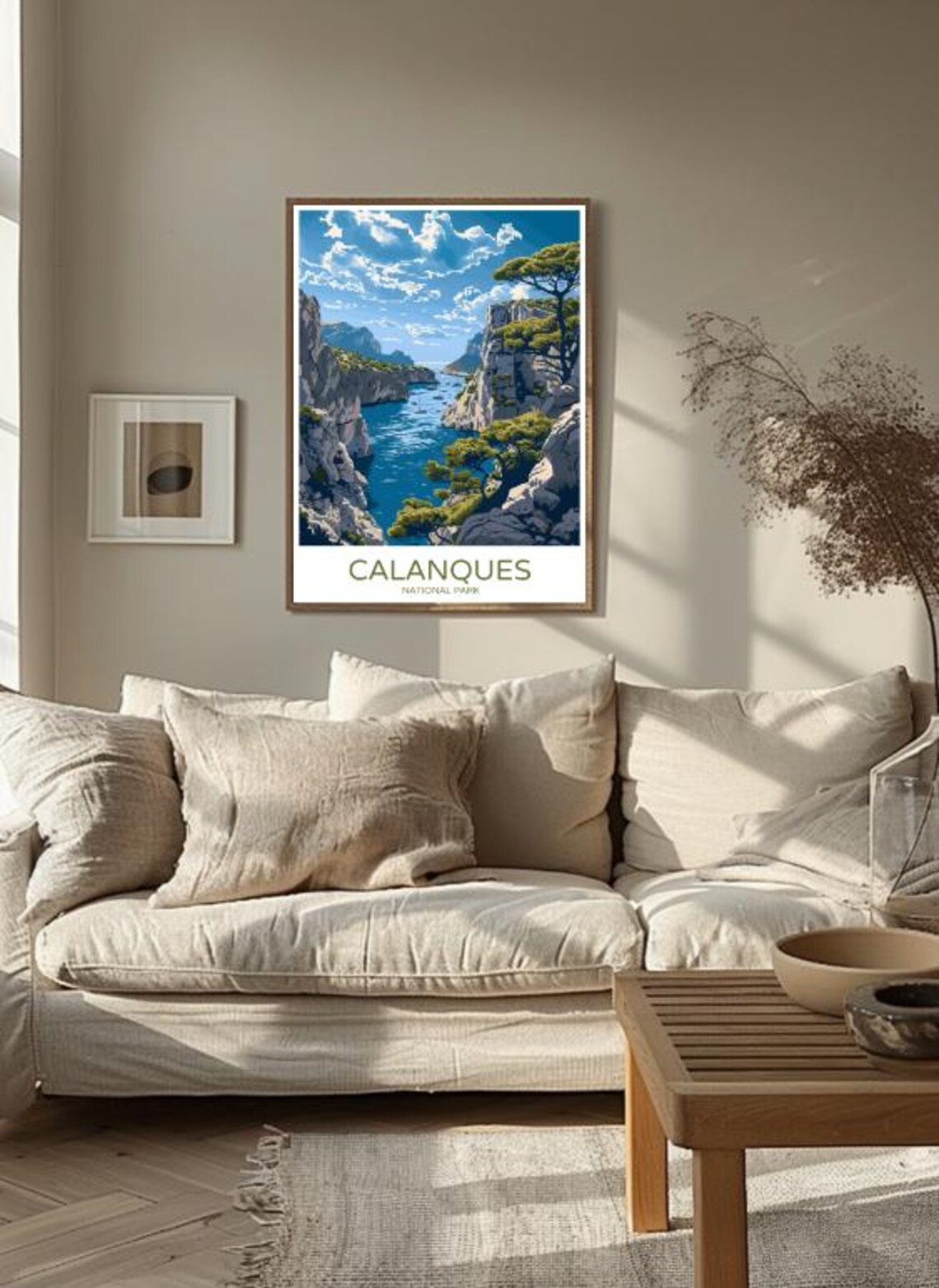 Calanques National Park France Coastal Cliffs Sailboats Poster - Image 3