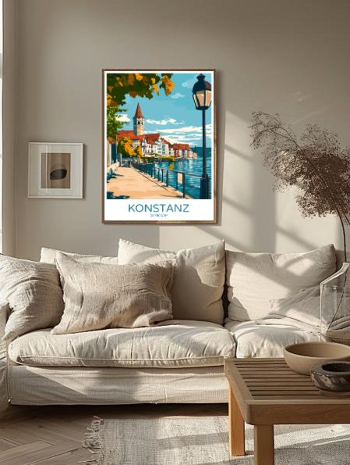 Konstanz Lake Constance Lakeside Promenade Autumn Afternoon Poster - Image 2