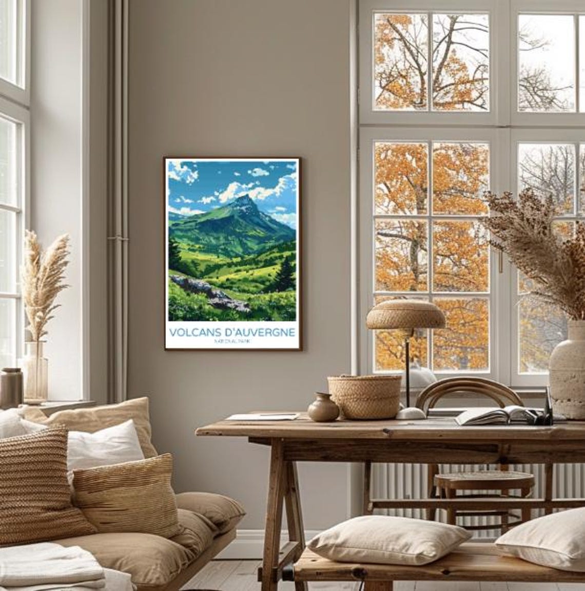 Parc Naturel Rgional Des Volcans Dauvergne Travel Posterstunning Wall Art Of French Volcanoes Scenic Landscapesnature Print Wall Decor - Image 4