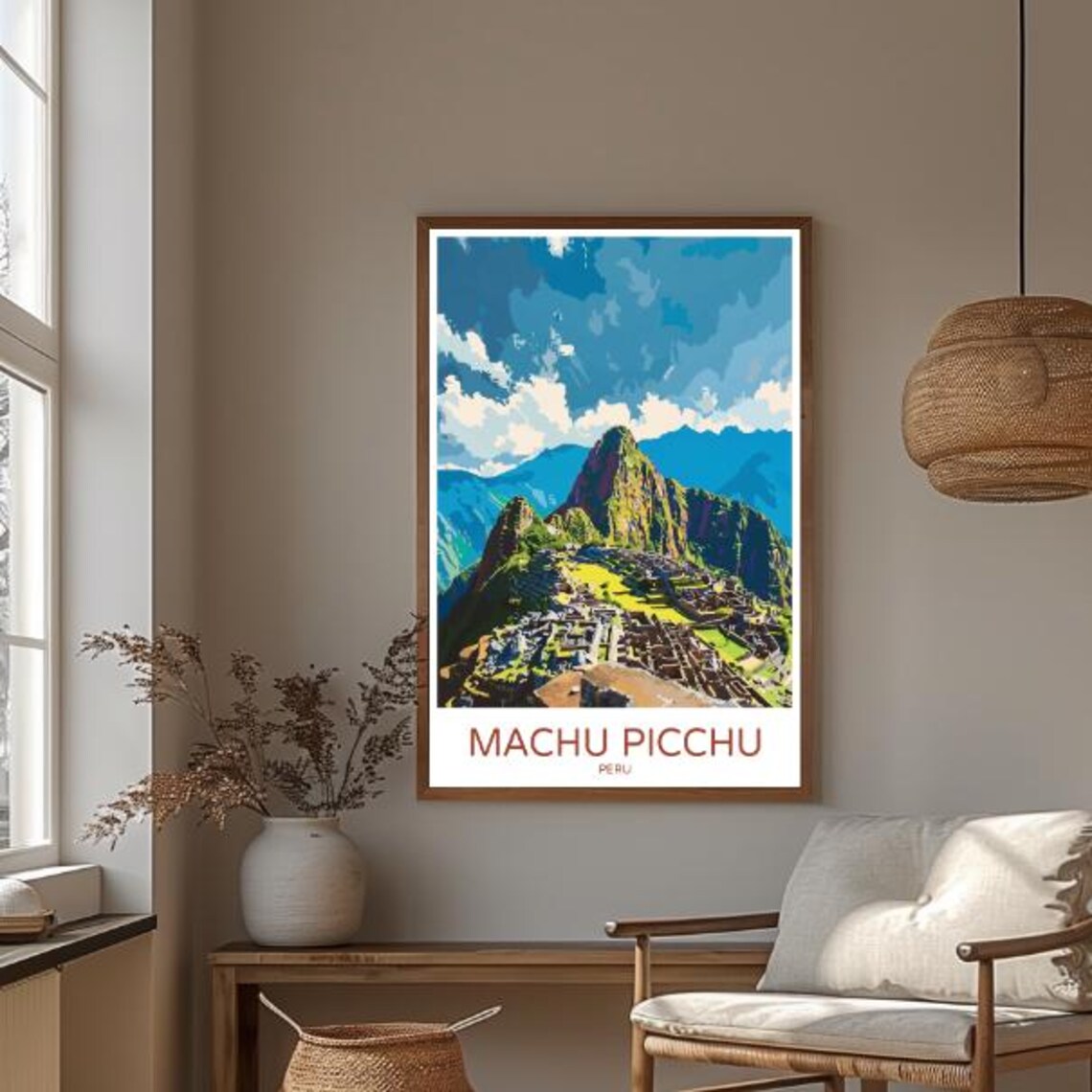 Machu Picchu Peru Inca Ruins Huayna Picchu Andes Travel Poster - Image 3