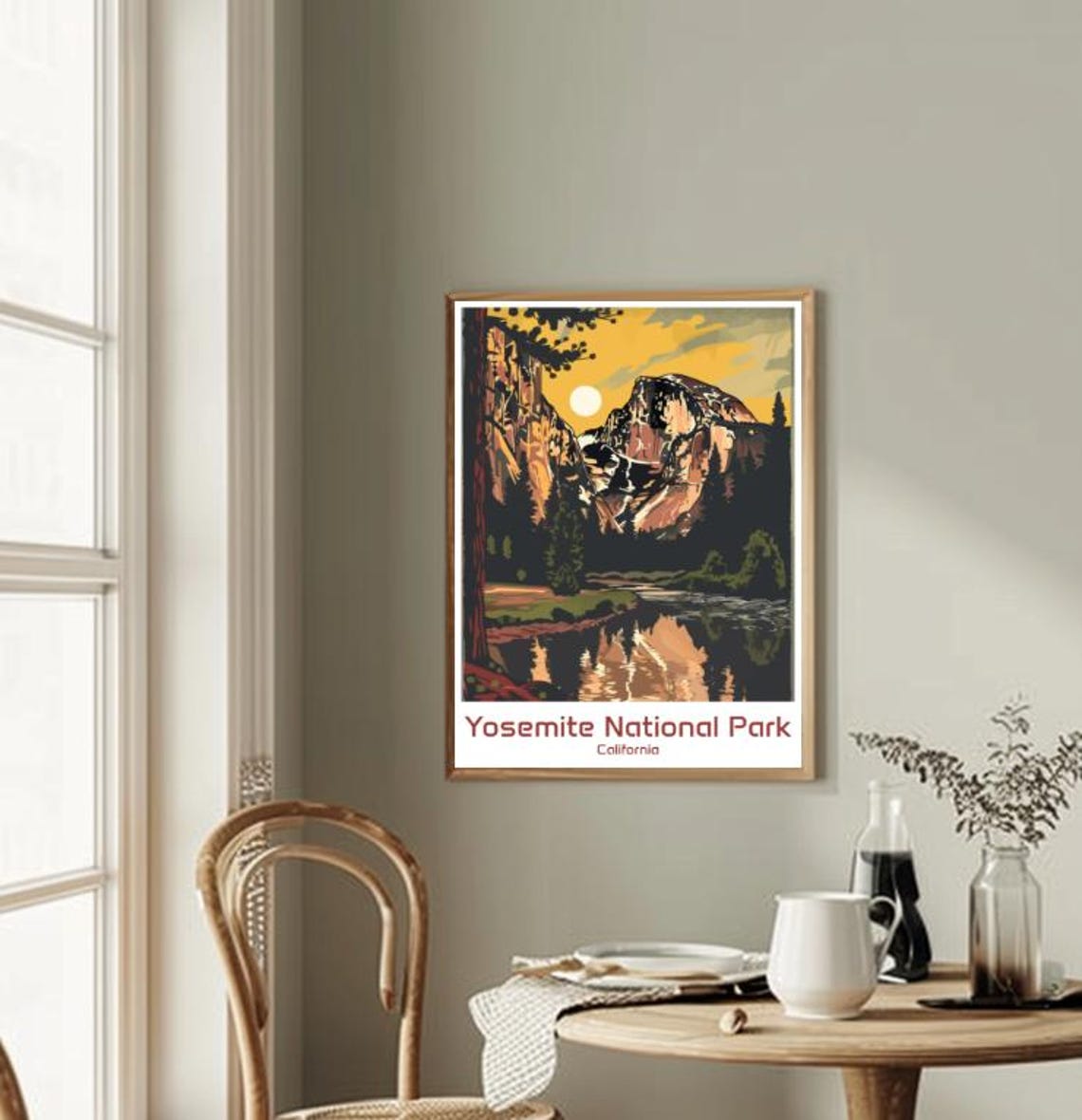 Yosemite National Park Half Dome Golden Valley Travel Poster - Image 2
