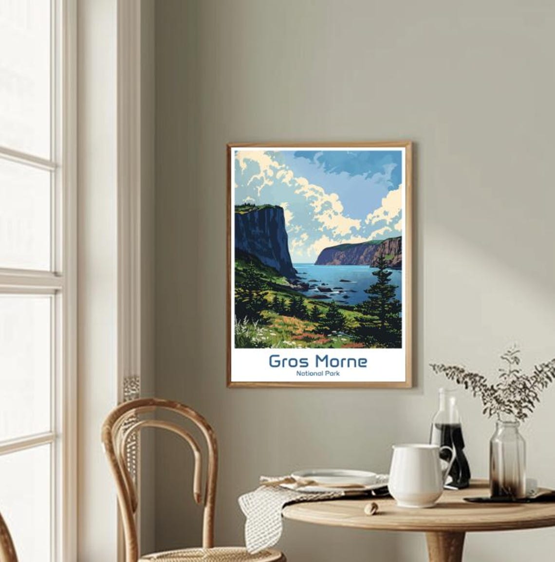 Gros Morne National Park Coastal Cliffs Canada Vintage Poster - Image 2