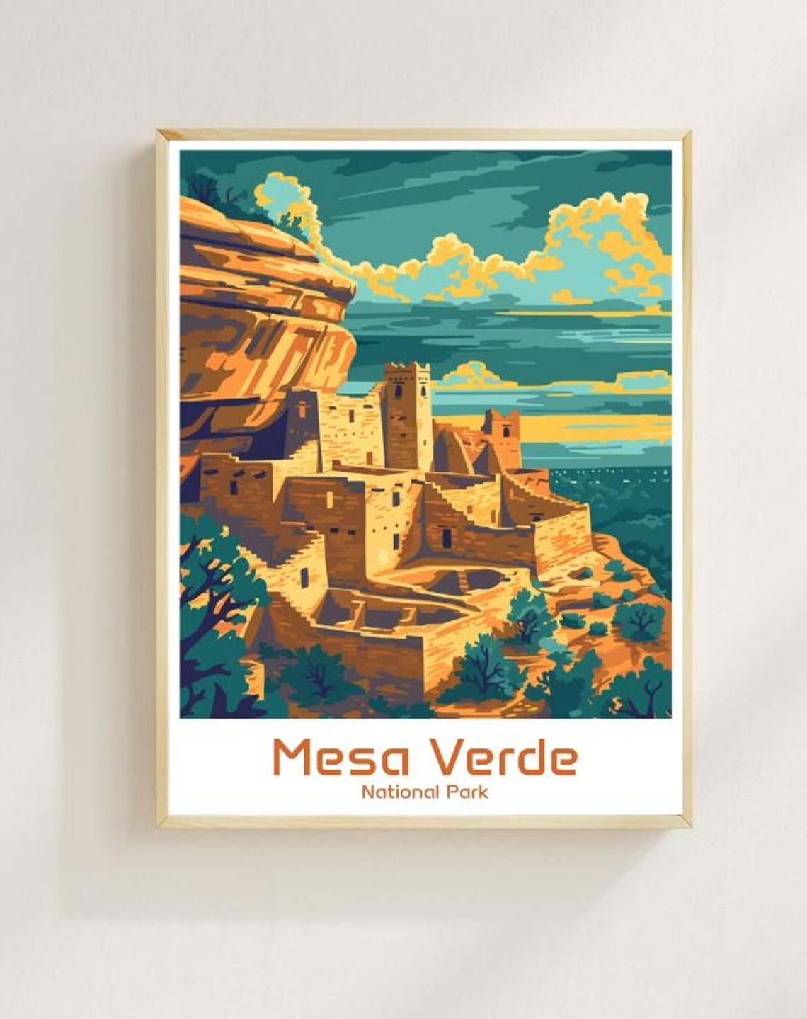 Mesa Verde National Park Ancient Cliff Dwelling Ruins Poster