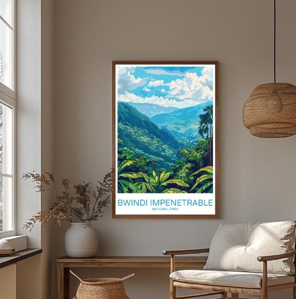 Bwindi Impenetrable National Park Uganda Rainforest Travel Poster - Image 3
