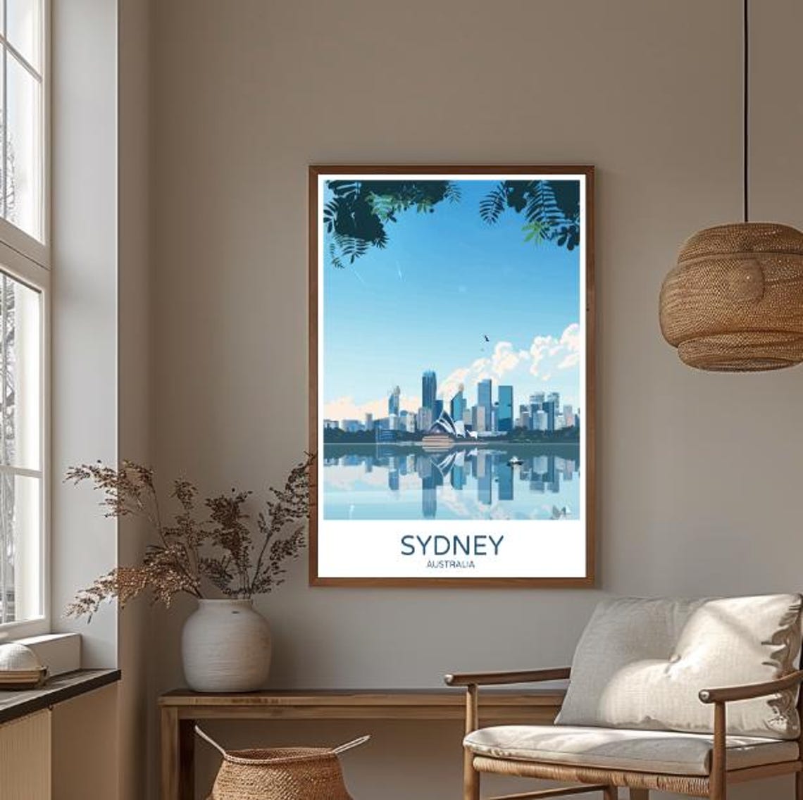 Sydney Australia Harbour Skyline Poster With Opera House Reflections - Image 3