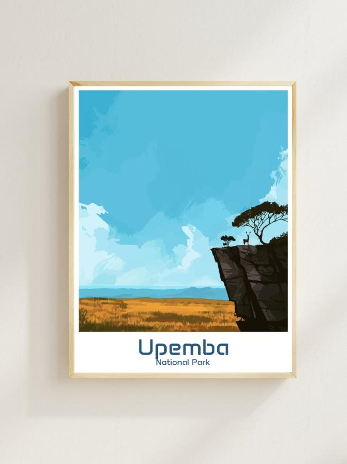 Upemba National Park Savanna Cliff Antelope Congo Art Poster