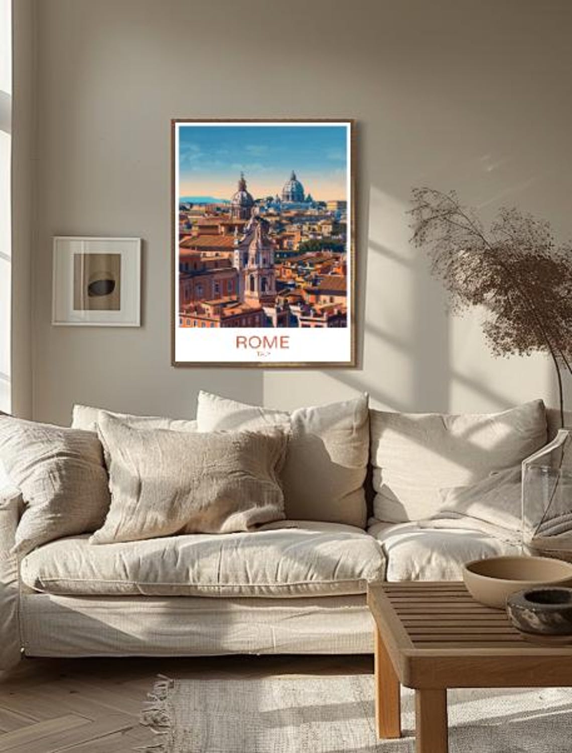 Eternal Rome Italy St Peter Dome Rooftops Cityscape Travel Poster - Image 2