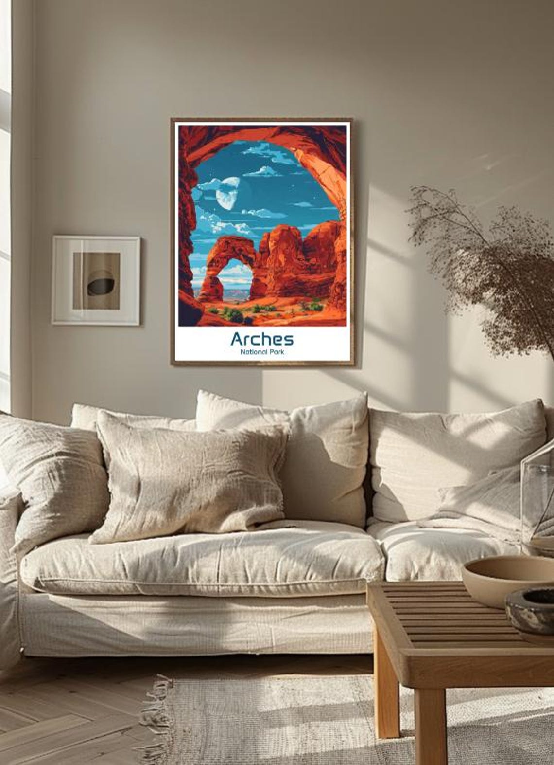 Arches National Park Delicate Arch Moonlit Night Desert Travel Poster - Image 3