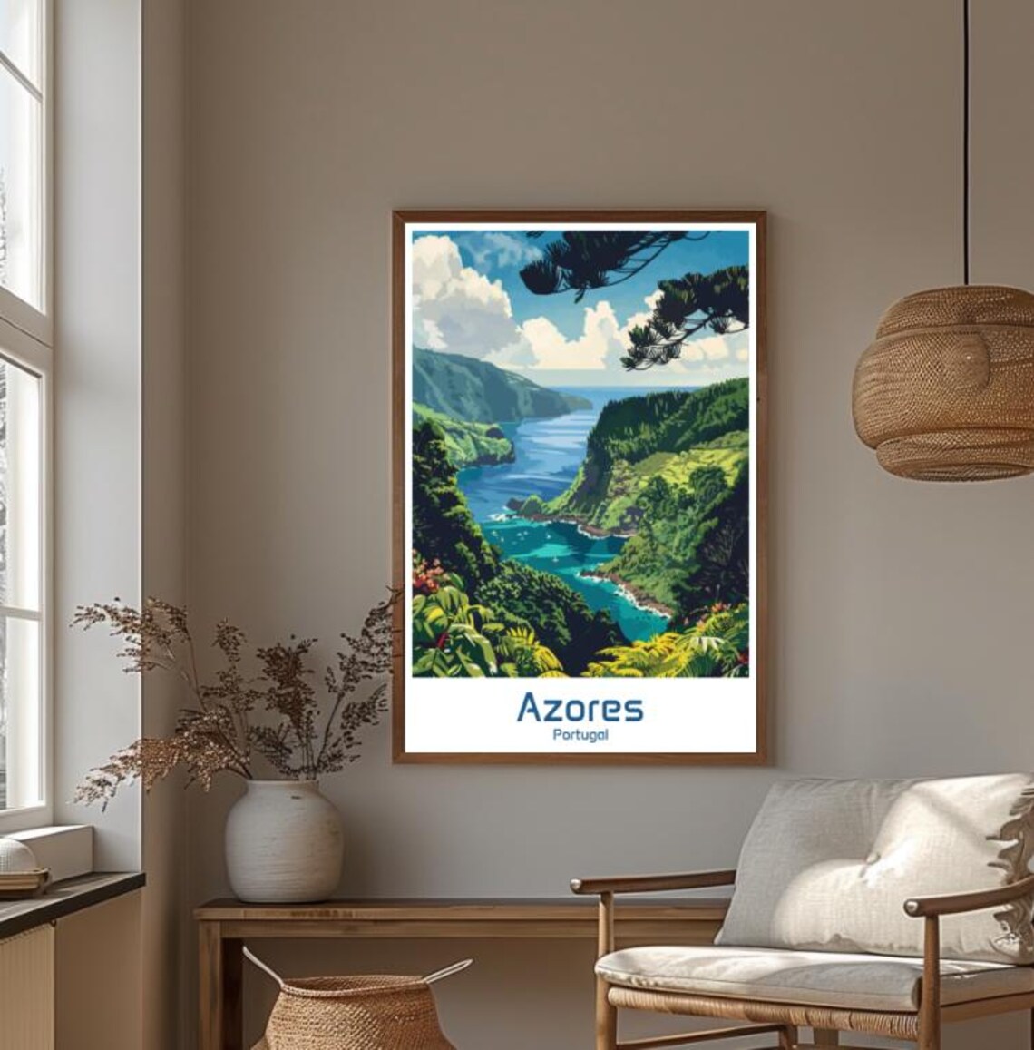 Azores Travel Poster, Scenic Landscape Art Print - Image 4