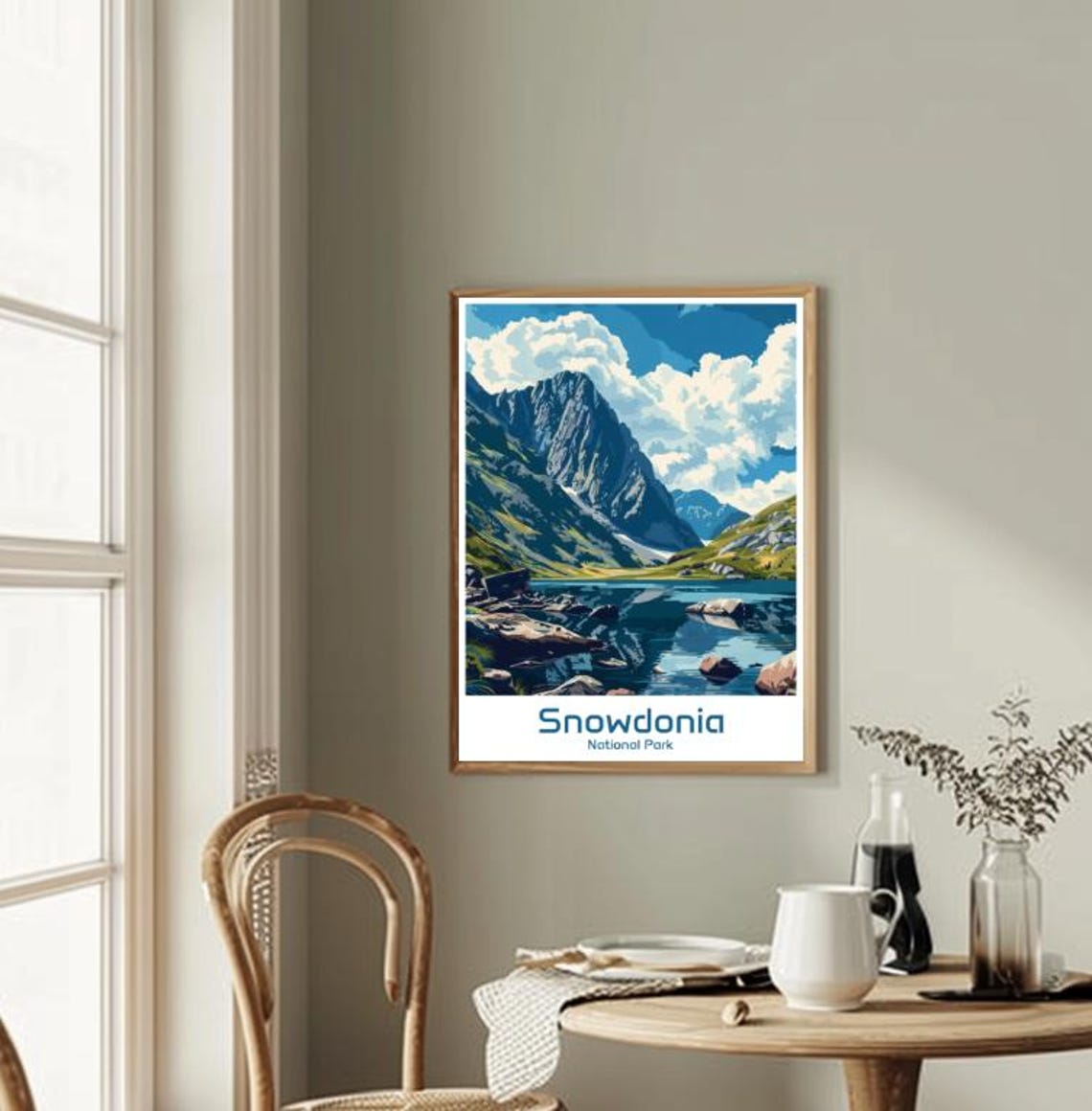 Snowdonia National Park Tryfan Mountain Lake Landscape Poster - Image 2