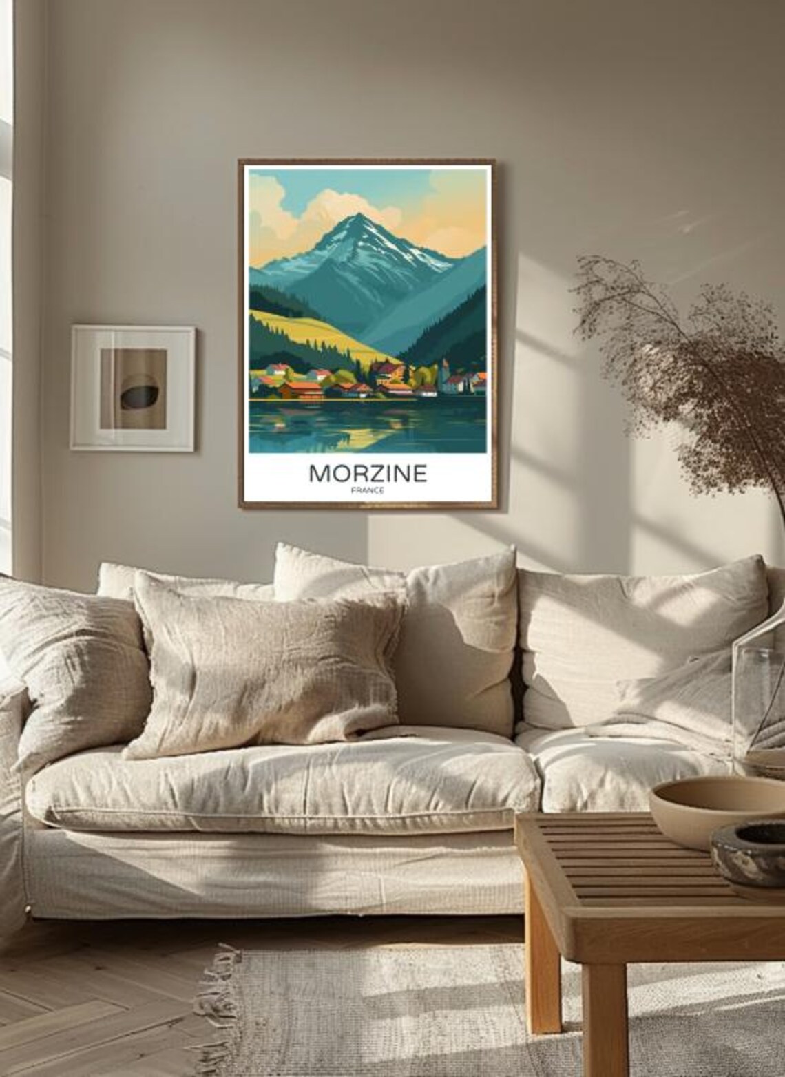 Morzine France Charming Alpine Village Lake Mountain Peak Poster - Image 3