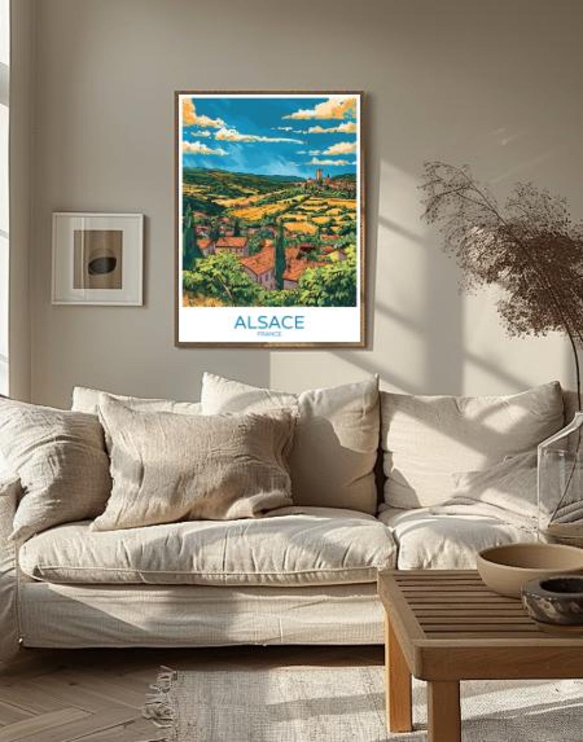 Alsace France Travel Poster Picturesque Villages Vineyards French Countryside Art Historic Architecture Vacation Wall Art Home Decor - Image 2