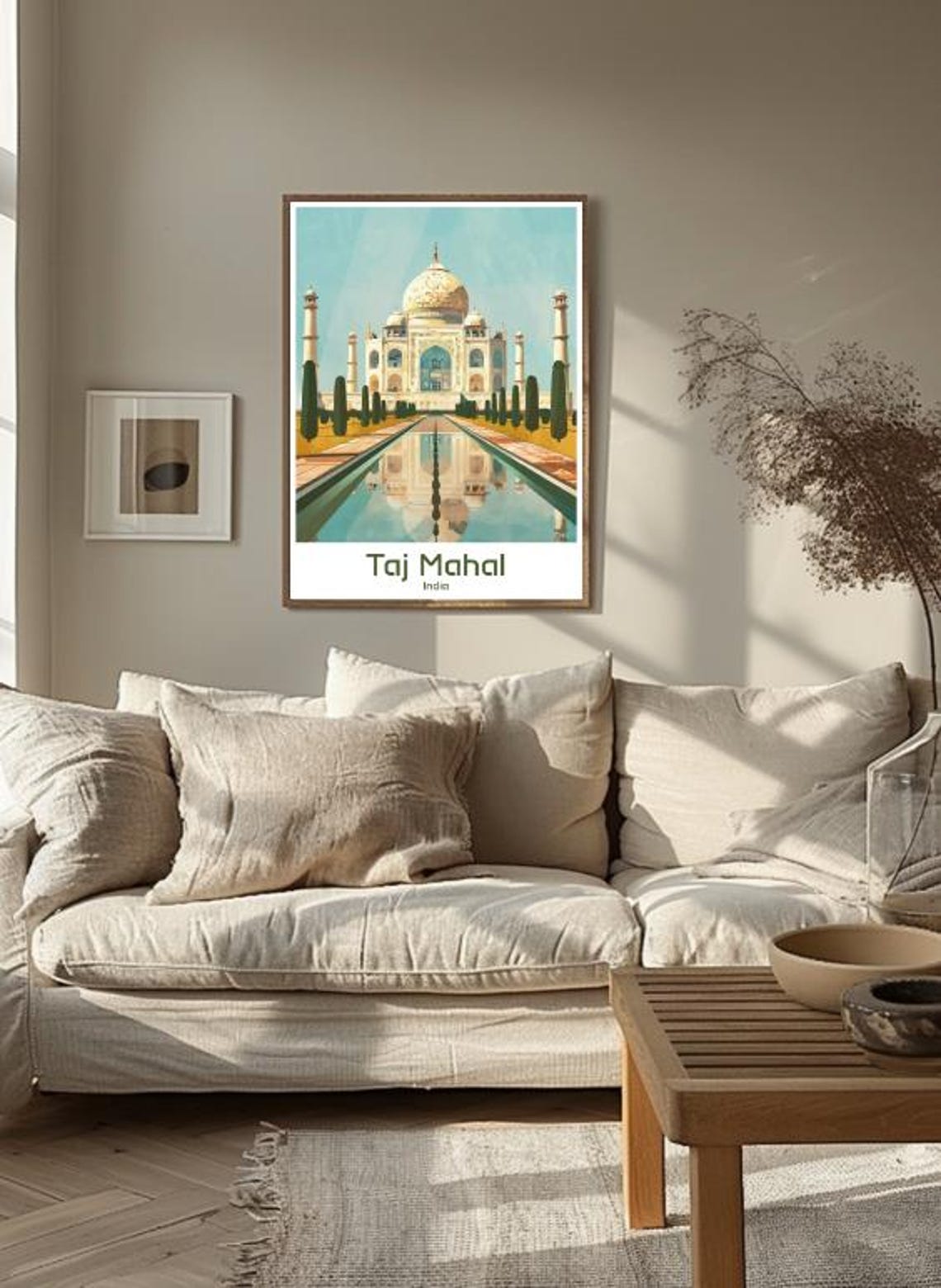 Taj Mahal India Marble Mausoleum Garden Reflection Travel Poster - Image 3