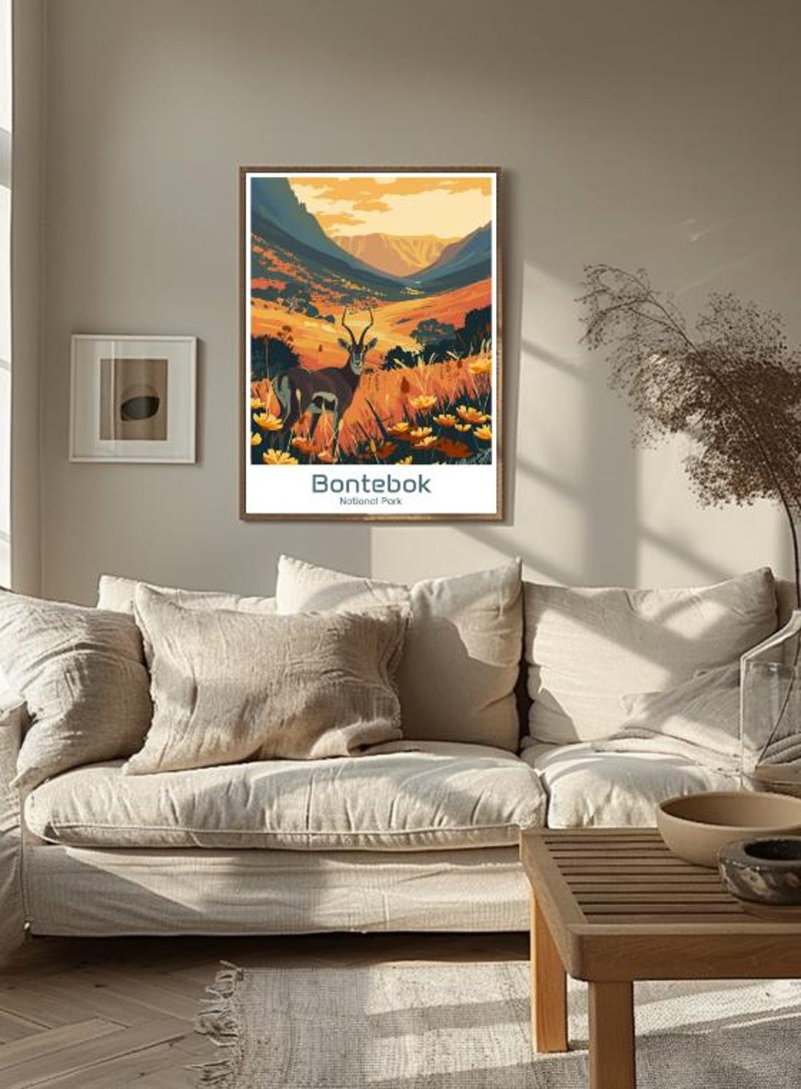 Bontebok National Park Antelope Mountain Vintage Travel Poster - Image 3
