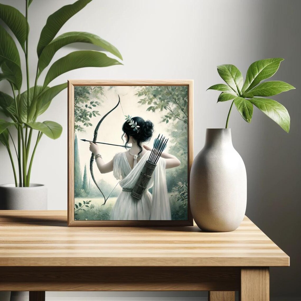 Artemis Art Nouveau Poster, Greek Mythology Print - Image 2