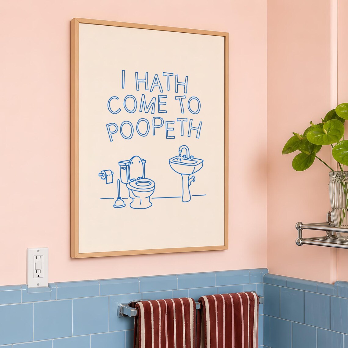 I Hath Come To Poopeth Funny Bathroom Toilet Humor Quote Art Poster