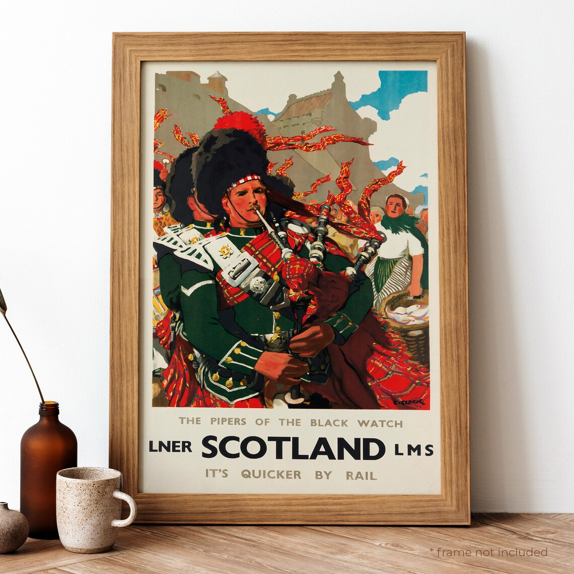 Scotland Vintage Travel Poster, Retro Print