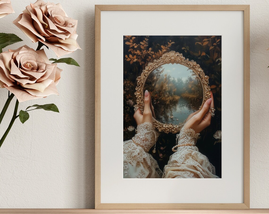 Victorian Woman Portrait, Moody Vintage Poster Print - Image 3